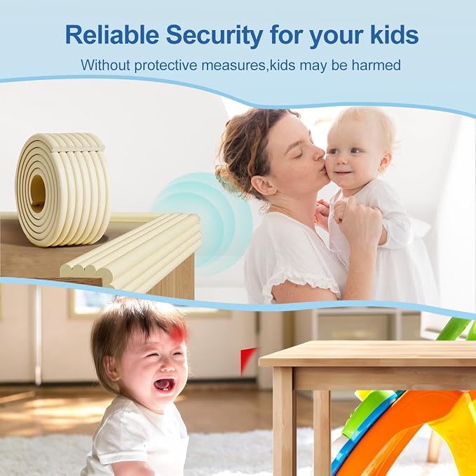 Edge Protector, Baby Proofing Baby Edge Protector Strip Safety, Soft Rubber - Image 5