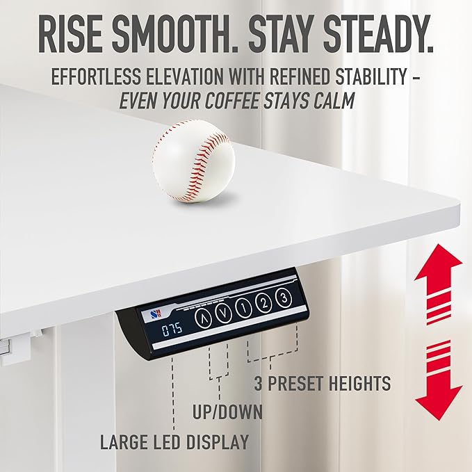 SHW 48-Inch Electric Height Adjustable Standing Desk - Image 7