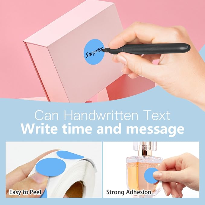 1 Inch Round Color Coding Labels, 1000 Dots Per Roll Sky Blue Color Coded Dot - Image 5