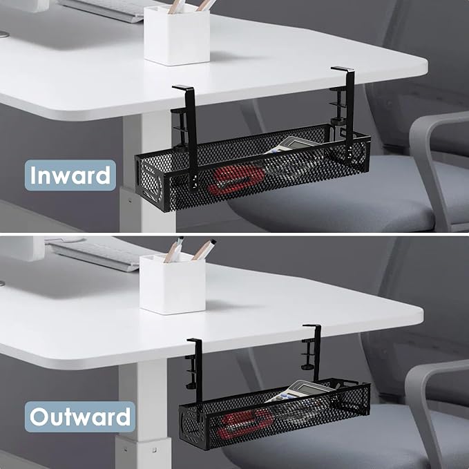Cable Management, 2 Pack Cable Management Under Desk No Drill, Metal Cord - Image 7