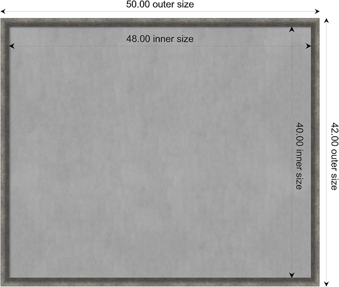 Amanti Art Grey Framed Magnetic Board 42x50 Oversize Vision Board - Image 4