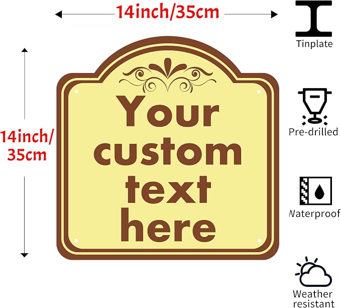 Custom Sign, Custom Indoor/Outdoor Decorative Sign，Aluminum Weatherproof Metal - Image 2