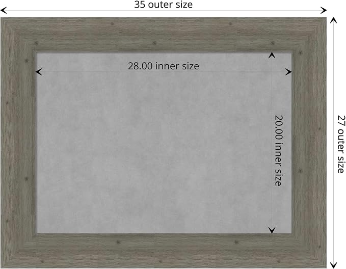 Amanti Art Grey Framed Magnetic Board 27x35 Medium Vision Board - Image 4