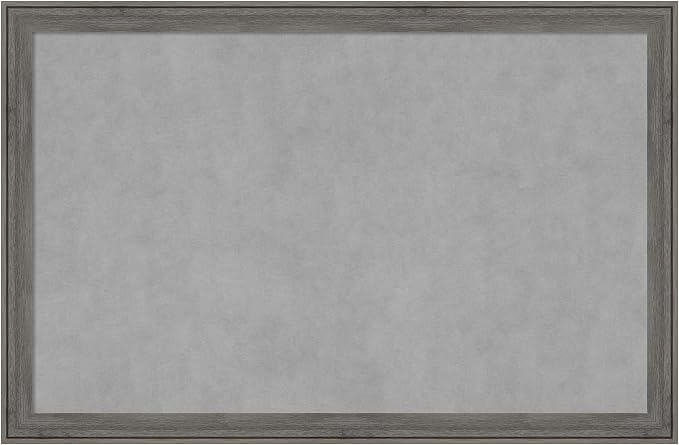Amanti Art Grey Framed Magnetic Board 23x35 Large Vision Board by AmantiArt