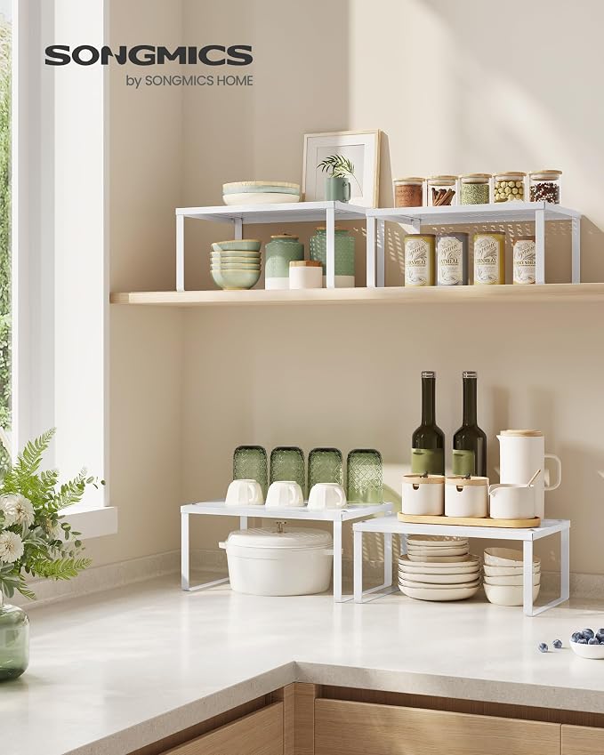 SONGMICS Spice Racks, Countertop Organizers, Shelf Risers, Expandable - Image 3
