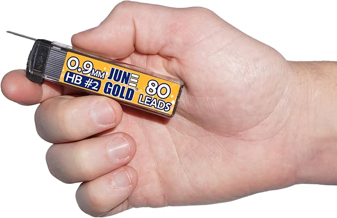 June Gold 960 Pieces, 0.9 mm HB #2 Lead Refills, 12 Dispensers, 80 Pieces Per - Image 2