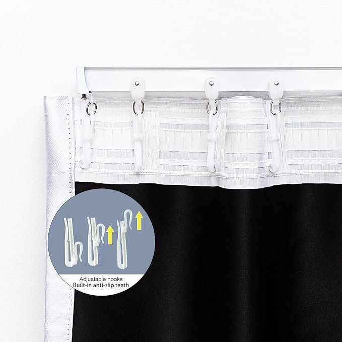 30 PCS Plastic Curtain Hooks Adjustable Pinch Pleat Curtain Clips Room Divider - Image 4