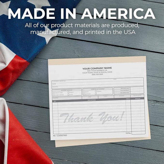 Custom 8.5" x 7" Carbonless NCR Books in 2-Part Duplicate Invoices, Work Orders - Image 5