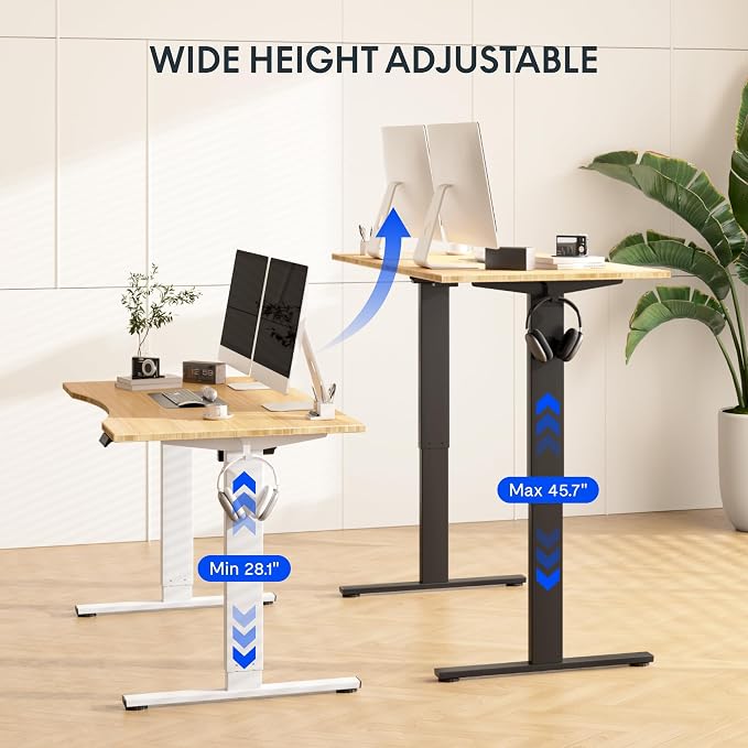 FLEXISPOT EN1 Bamboo One-Piece Standing Desk, 55 x 28 Inches Ergonomic Desk - Image 7