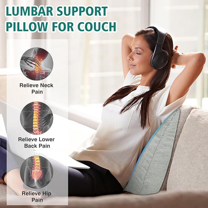 TANYOO Back Support Pillow for Recliner Soft Dual Layer Lumbar Support Pillow - Image 4