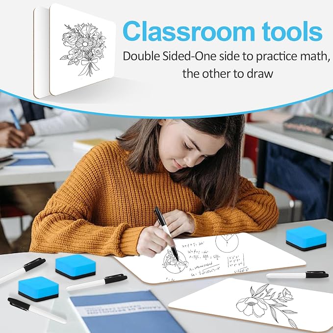 Dry Erase LapBoards, PANDRI 36 Pack Double Sided 12.5 x 9 Inch Whiteboards - Image 7