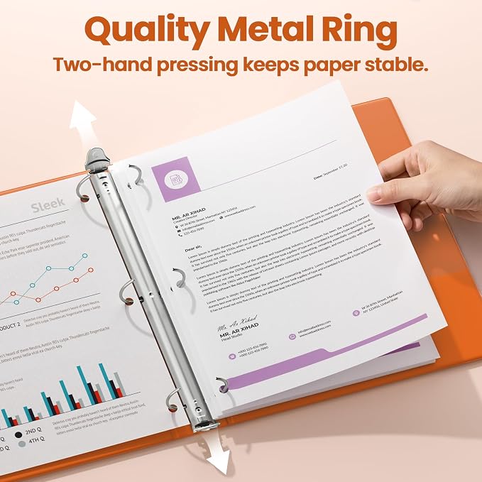 SUNEE 3 Ring Binder 2 Inch 1 Pack - Image 2