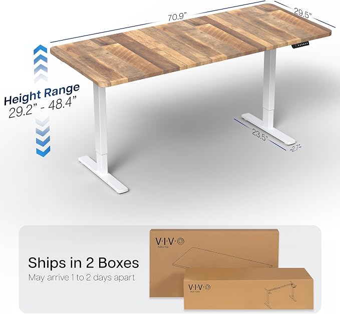 VIVO Electric 71 x 30 in Standing Desk, Memory Height Adjustment, 1B Series - Image 3
