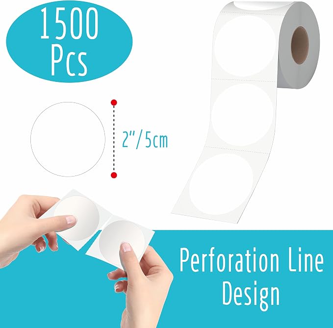 1500 PCS Round Clear Seal Stickers, Transparent Envelope Mail Wafer Seal Self - Image 3