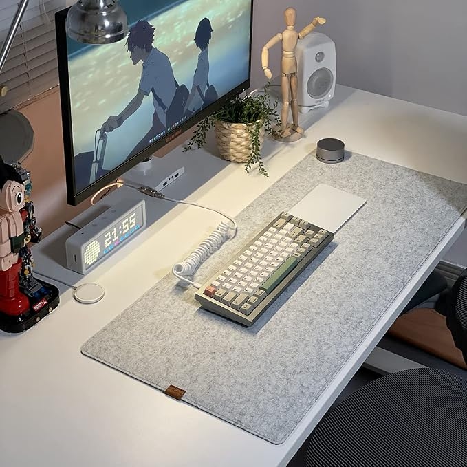Bright Stone Felt Desk Mat, Non-Slip Mouse Pad, 31.5"x15.7" Office Supplies - Image 3
