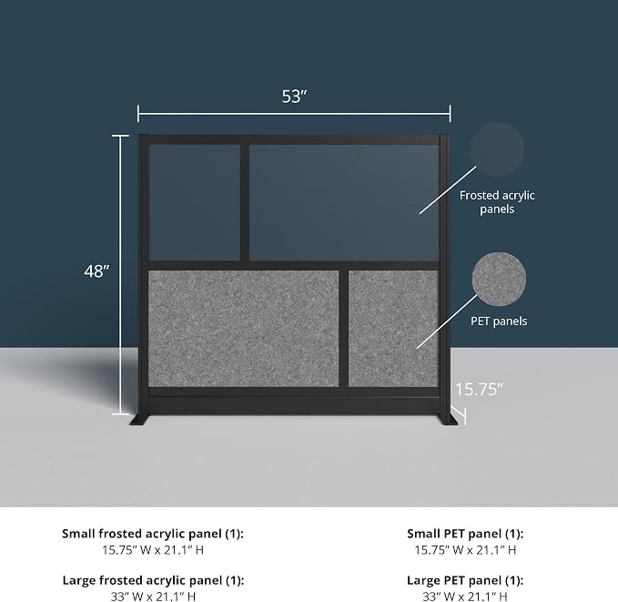 Stand Up Desk Store Expanse Modular Wall | 53'' x 48'' Wall | Expandable - Image 4