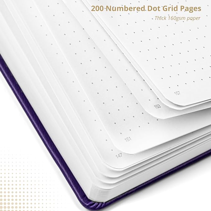VIVID SCRIBBLES A5 Bullet DOTTED Journal – 160GSM Bleed-Proof Dotted Notebook - Image 7