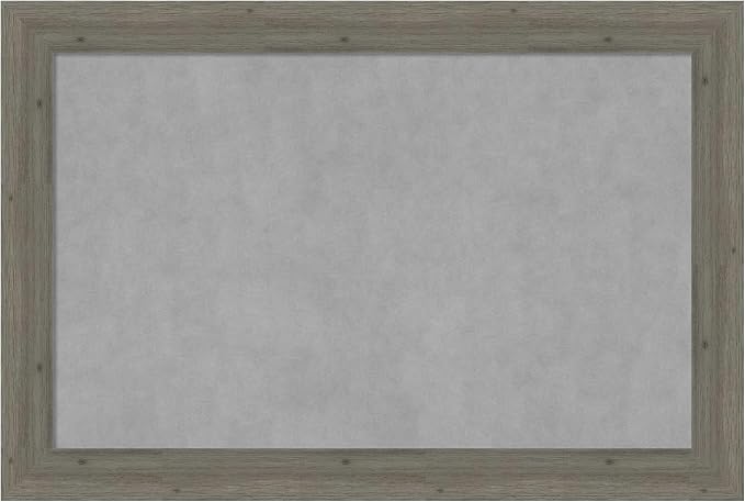 Amanti Art Grey Framed Magnetic Board 25x37 Large Vision Board by AmantiArt