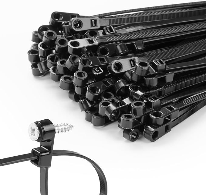 MasiStranth 200 PCS 14 inch Black Zip Ties by MasiStranth