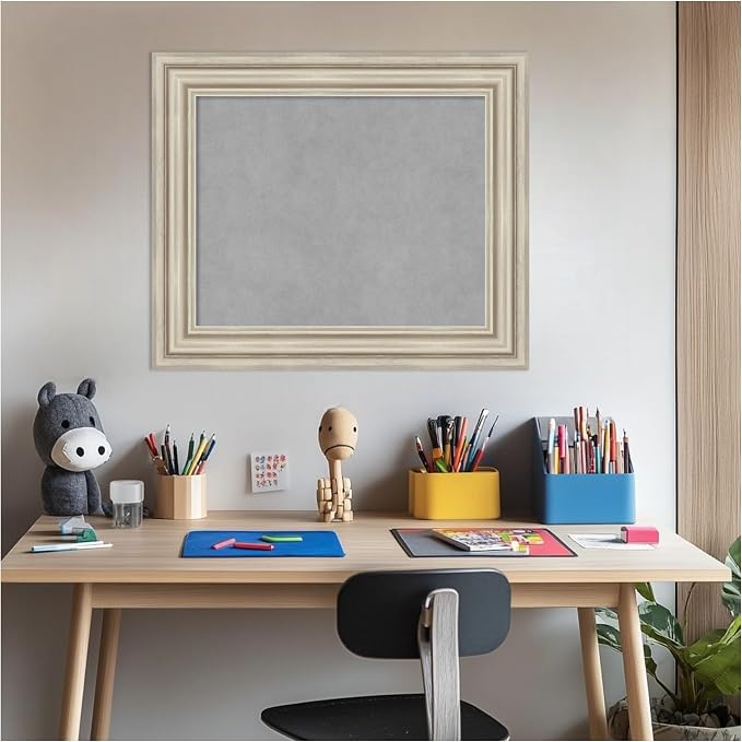 Amanti Art Silver Framed Magnetic Board 22x26 Small Vision Board - Image 5