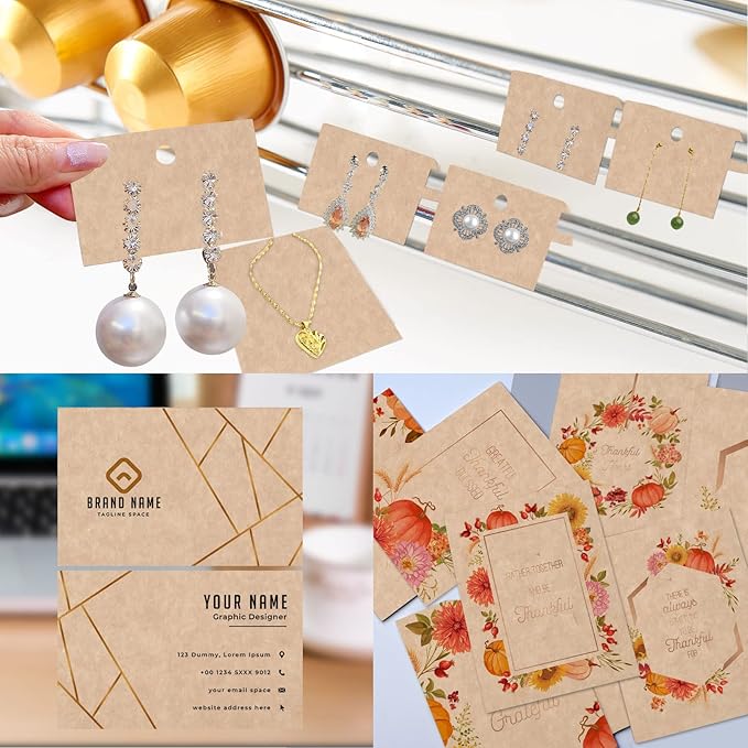24 Sheets Parchment Cardstock 8.5 x 11 Textured Printer Paper, Goefun 90lb Tan - Image 4