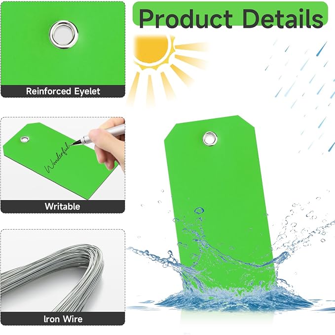 500 Pieces Plastic Shipping Tags - Image 3
