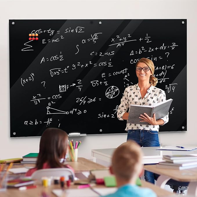 MaxGear Glass Whiteboard Wall Mounted, Frameless Magnetic Dry Erase Board - Image 9