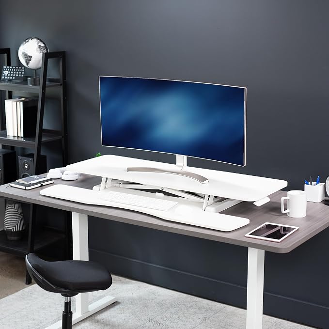 VIVO 48 inch Desk Converter, K Series, Height Adjustable Sit to Stand Riser - Image 8