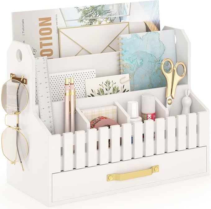 Bamboo Mail Organizer Countertop by Unknown