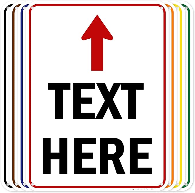 Custom Arrow, Custom Directional Sign, Up Arrow, 18x24 Inches, 55 mil thick by MySignCenter