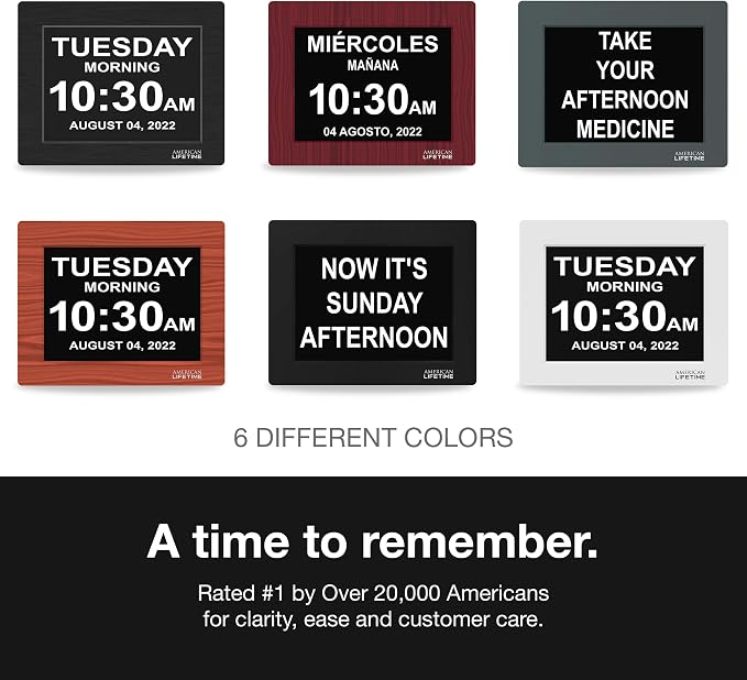 American Lifetime New 2026 Dementia Clock Large Digital Clock - Image 7