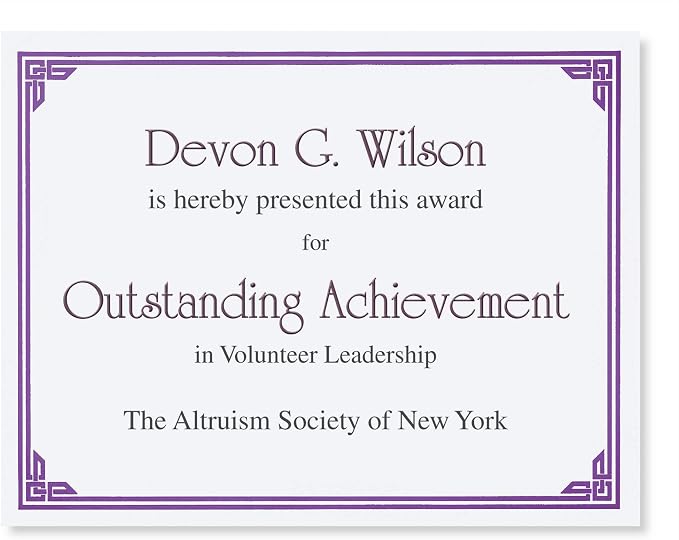 PaperDirect Purple on White Classic Specialty Certificates, 8½ x11, Foil Accents - Image 2