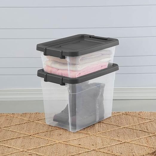 Sterilite 18-Pack Modular Stacker Box, Durable Clear Plastic Storage Bins - Image 7
