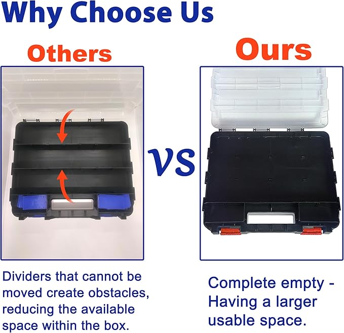 Tools Organizer Box Small Parts Storage Box 50-Compartment Double Side Hardware - Image 6