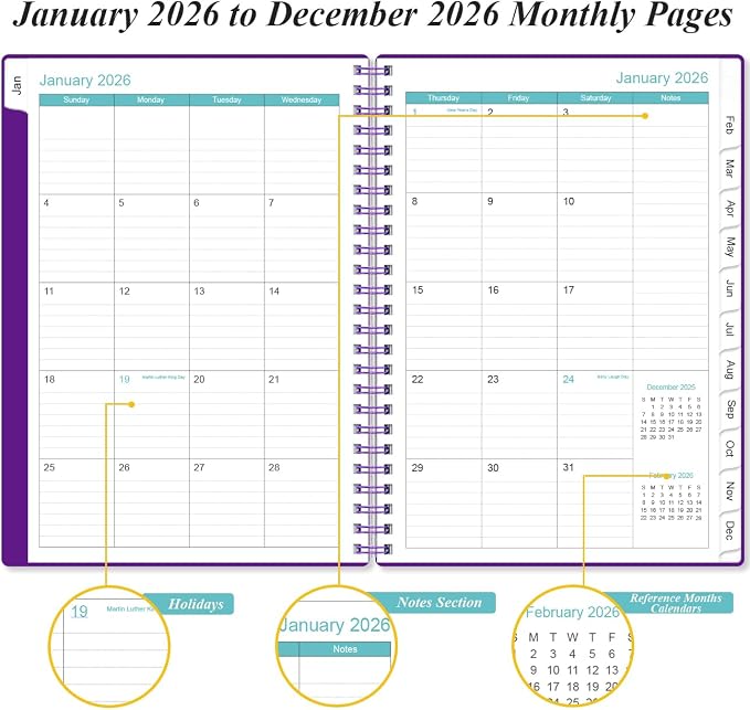 2026 Planner - Planner 2026 from January 2026 - December 2026, Weekly & Monthly - Image 4