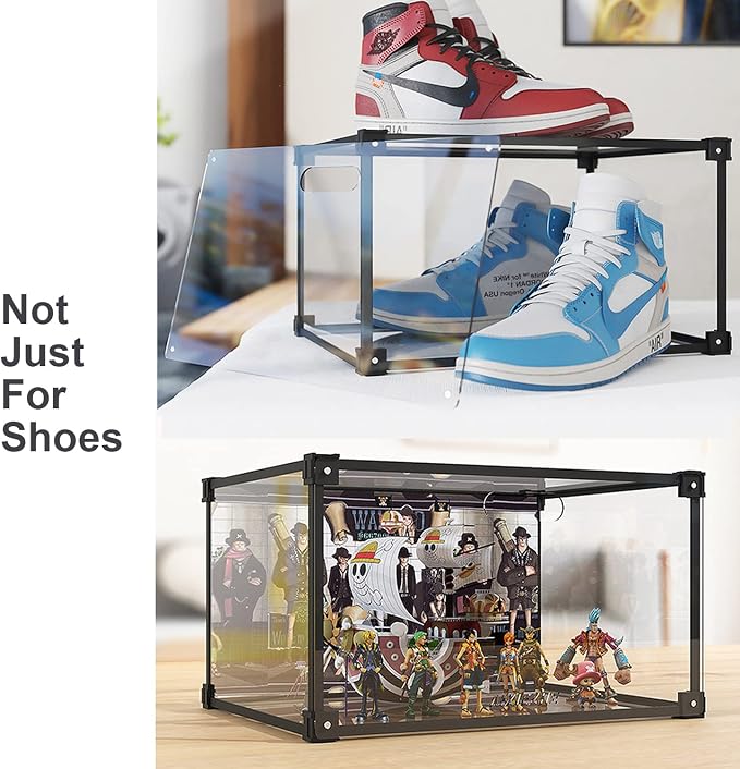 KOKOIN Magnetic Side Open Transparent Plastic Storage Shoe Box Clear Shoe - Image 4