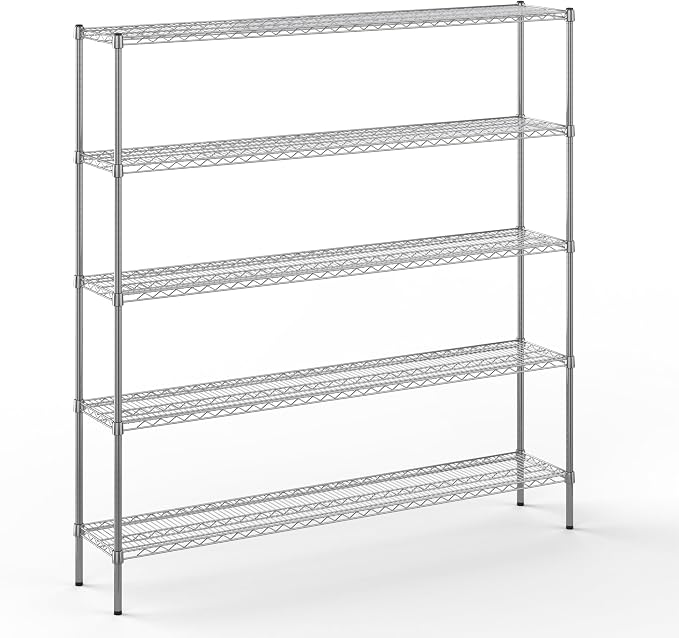 Regal Altair 14" Deep x 72" Wide x 74" Height Wire Shelving Kit | 5-Tier | NSF by Regal+Altair