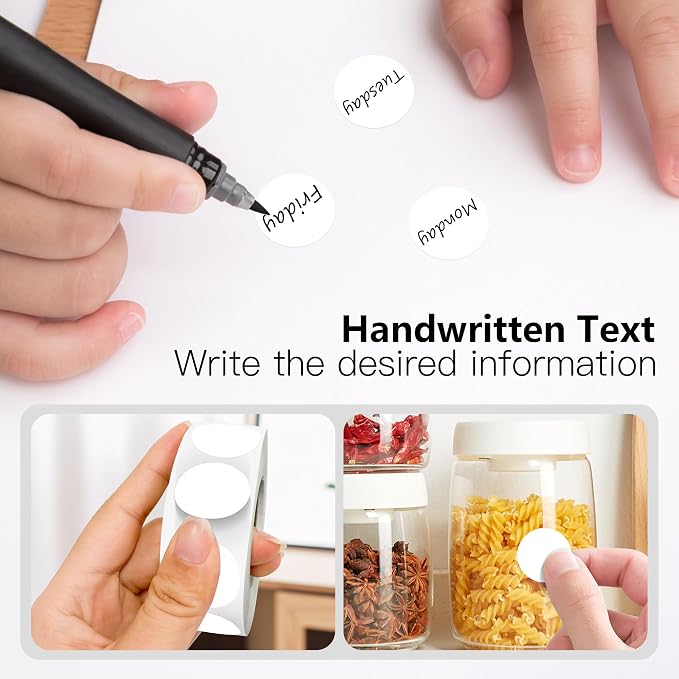 White 1 Inch Round Color Coding Labels - Image 3