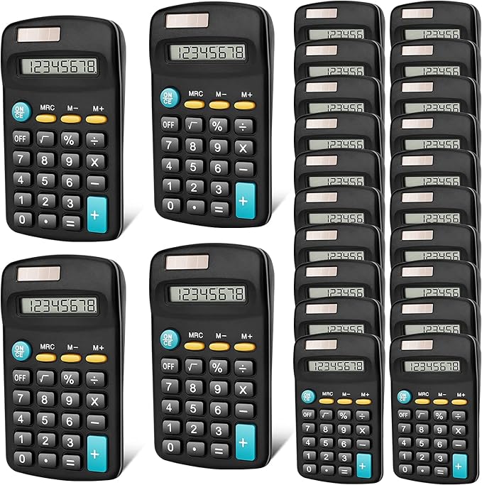 Riccioney 24 Pack Basic Mini Calculators by Riccioney