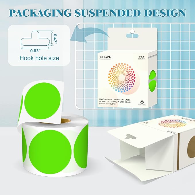 2 Inch Round Color Coding Labels - Image 4
