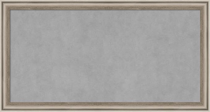 Amanti Art Silver Framed Magnetic Board 14x26 Small Vision Board by AmantiArt