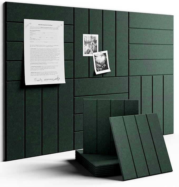 Fluxynara Large Felt Bulletin Board 36"x24" Cork Board Alternative by FLUXYNARA