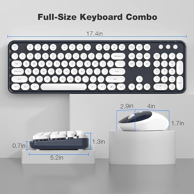 MOFII Wireless Keyboard and Mouse Combo, Computer Full Size 2.4G Plug and Play - Image 7