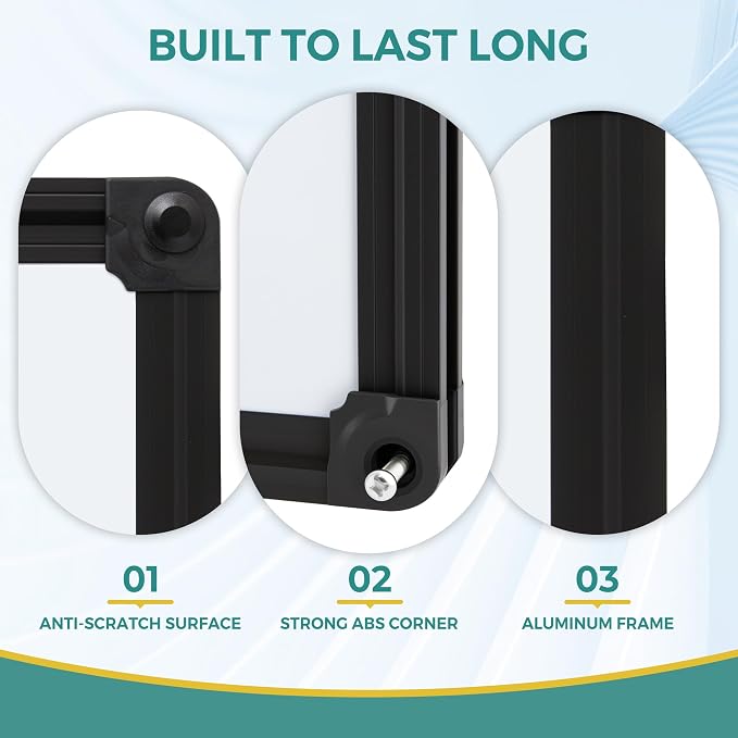 60 x 48 Inch Black Frame Magnetic Whiteboard - Image 4