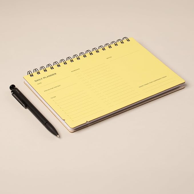 Undated Daily Planner Notebook – Spiral Bound A5, 60 Pages, School & Personal - Image 2