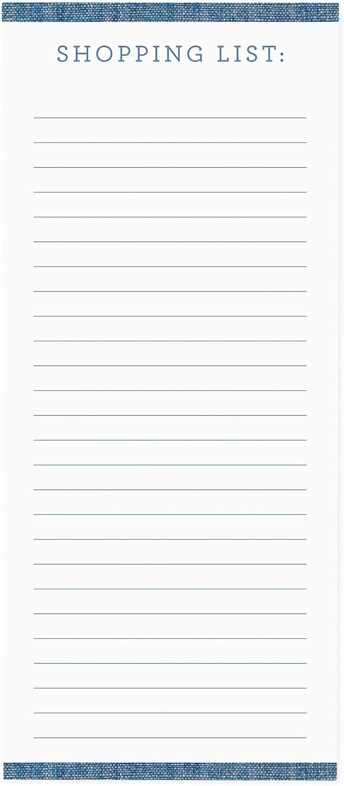 Graphique Magnetic Notepad, Chambray – 100 Sheets, 4” x 9.25” x .5” – Front Says by GraphiquedeFrance