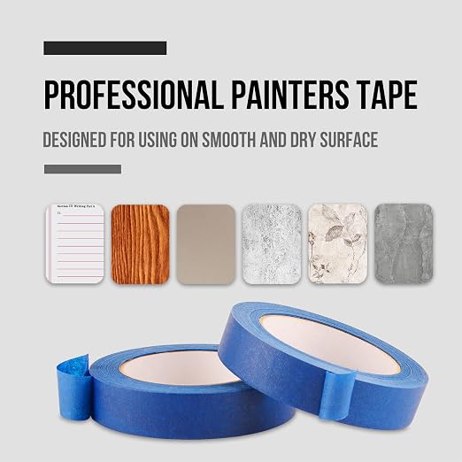 Lichamp Blue Painters Tape 1 inch, 20 Pack Blue Masking Tape Bulk Multi Pack - Image 2
