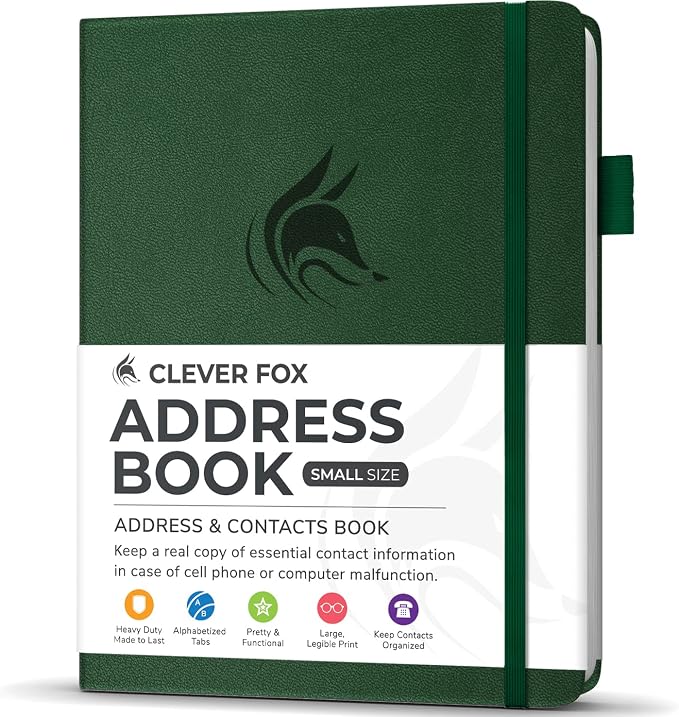 Clever Fox Address Book with alphabetic tabs by CleverFox