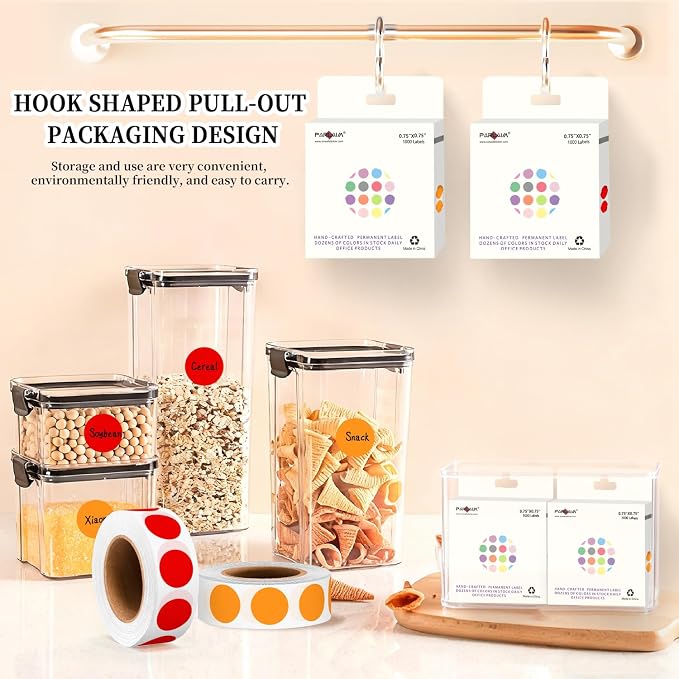 PARLAIM 2 Rolls 2000PCS 3/4" Round Circle Color-Code Dot Stickers, 2 Color - Image 7
