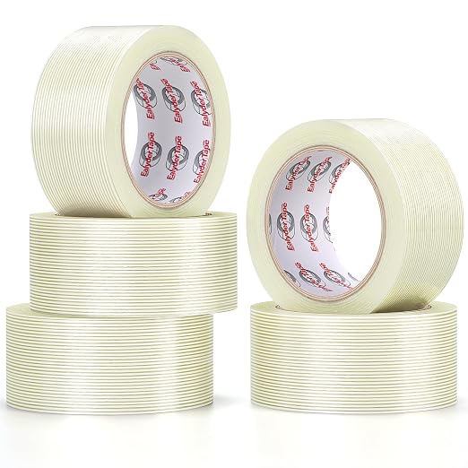 Ealyder Tape 5 Pack Transparent Reinforced Fiberglass Tape – 2 Inch x 30 Yards by Unknown